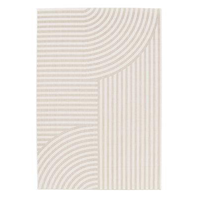 Tapis intérieur/extérieur motif arches beige BELLAMY SWEEEK