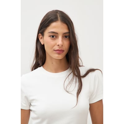 T-shirt ajusté col rond manches courtes BONOBO
