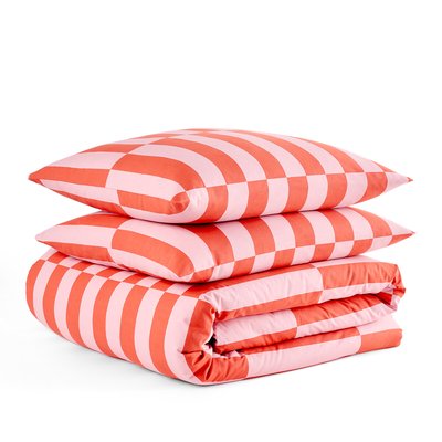 Housse de couette 50% coton recyclé, Tabaka rouge LA REDOUTE INTERIEURS