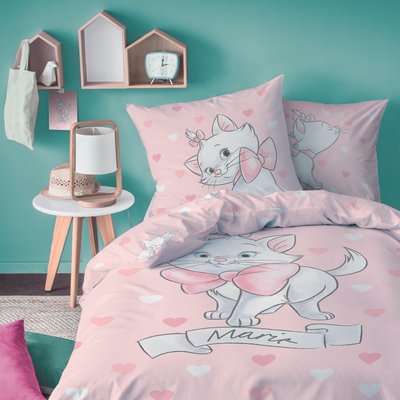 Parure De Lit Imprimée 100% Coton, Les Aristochats Love DISNEY