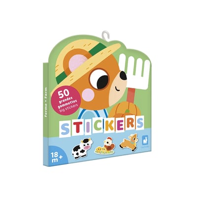 50 Grandes Gommettes Repositionnables Ferme JANOD
