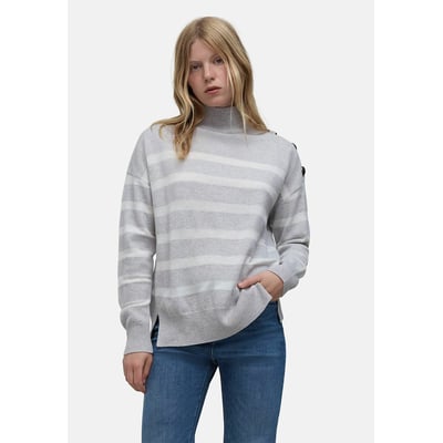 Pull col montant, boutons, rayures IKKS