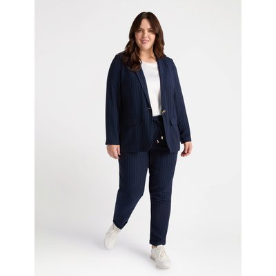 Blazer en tissu à fines rayures, avec fermeture boutonnée FIORELLA RUBINO