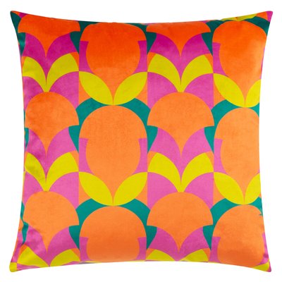 Raeya Art Deco Velvet Filled Cushion 45x45cm HEYA HOME