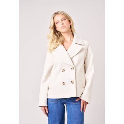 Manteau court femme col tailleur LEONORA DEELUXE