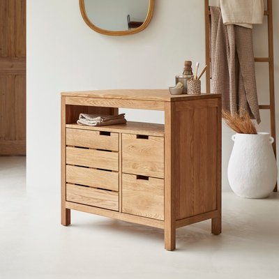 Meuble de rangement en chêne massif 80 cm SERENA TIKAMOON