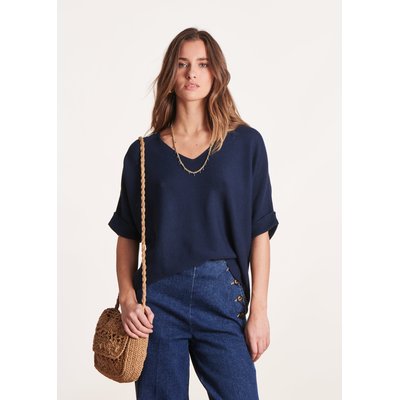 Pull manches courtes col V LA FEE MARABOUTEE