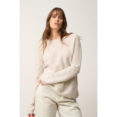 Pull Col Bateau Gris Perle Chiné Nethy JUST CASHMERE