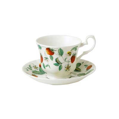 Tasse et sous tasse à thé alpine fraise 23 cl ROY KIRKHAM
