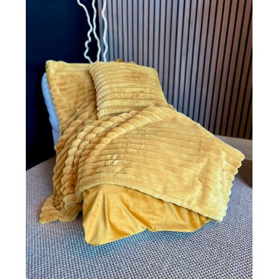 Plaid gros velours cotelé moelleux imitation fourrure RAYA MAGMA HEIMTEX