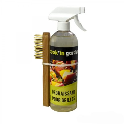 Dégraissant spécial nettoyage grille, avec brosse COOK IN GARDEN