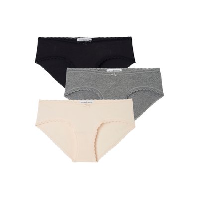 Lot de 3 shorties de grossesse en coton bio ENVIE DE FRAISE