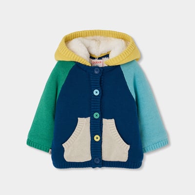 Veste bébé garçon maille à capuche BOBOLI
