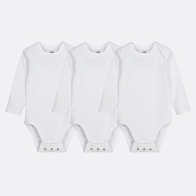 Pack of 3 Adjustable Bodysuits with Long Sleeves LA REDOUTE COLLECTIONS