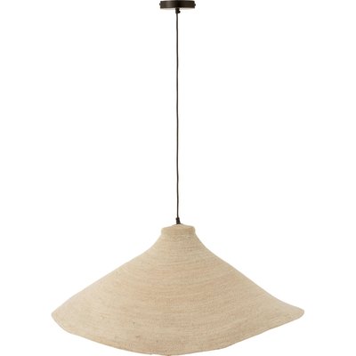 Lampe suspendue cône  en jonc de mer tressé naturel RECOLLECTION