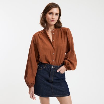 Camicia oversize con colletto Mao, Signature LISE LA REDOUTE COLLECTIONS