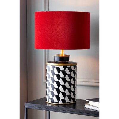 Geometric Hand Painted Metal Table Lamp Base SO'HOME
