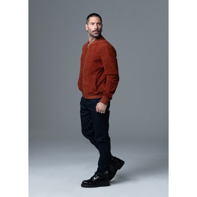 BLOUSON sans col Boutonnée EN CUIR BOWER 3 AFRICAN REDSKINS