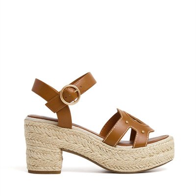 Sandales À Monogramme Avec Détails En Jute PEPE JEANS