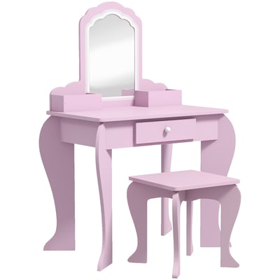 Ensemble de coiffeuse pour enfants MDF Rose ZONEKIZ
