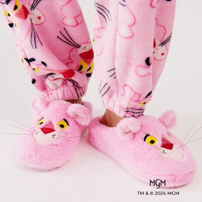 Chaussons à imprimé panthère rose FURPANTIZ UNDIZ