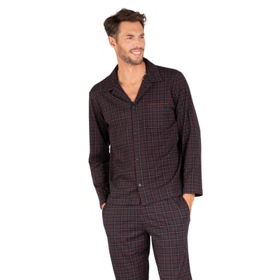 Pyjama long col ouvert L'ECOSSAIS EMINENCE