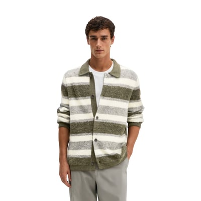Cardigan en tissu éponge, coupe décontractée en un mélange doux de coton bio et de laine vierge MARC O'POLO