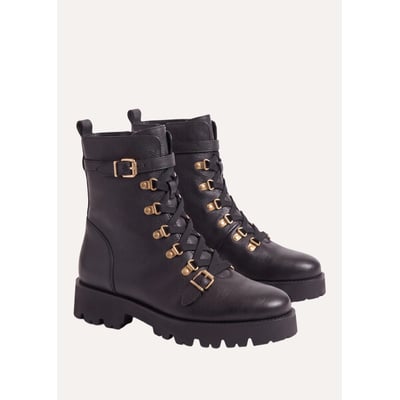 Bottes zippées en cuir à talons LA FEE MARABOUTEE