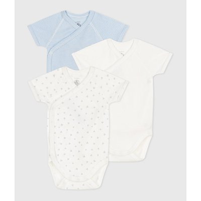 Lot de 3 bodies manches courtes PETIT BATEAU