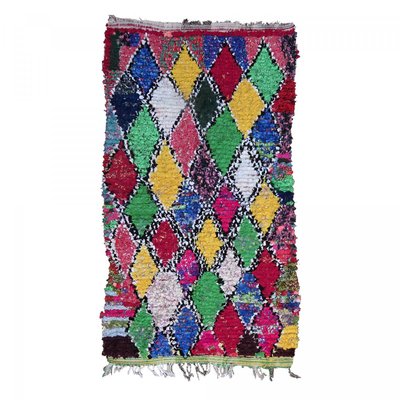 Tapis berbère Fait main BOUCHAROUETTE 46 Multicolore 110x185 en tissu recyclé UN AMOUR DE TAPIS