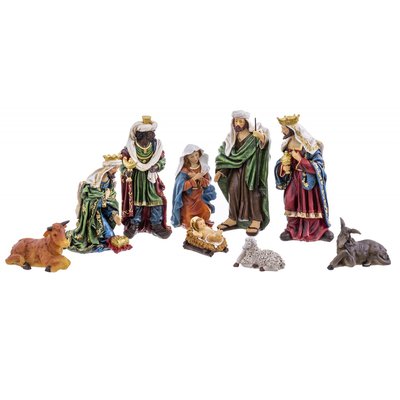 Grands Personnages Crèche de Noël - 9 Pièces - 31.5cm WADIGA