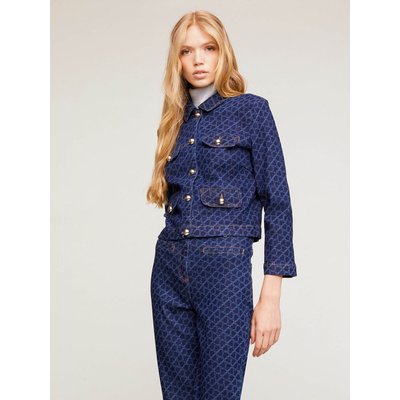 Blouson court en denim fantaisie Double Love MOTIVI