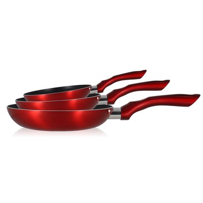 Set de 3 poêles en aluminium, CERISE MENASTYL