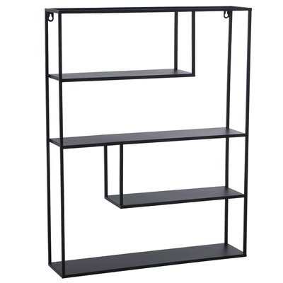 Étagère murale métal noir 55x12x70cm WADIGA