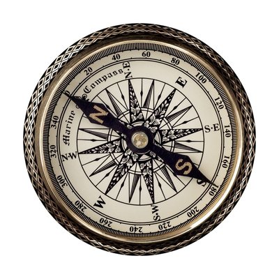 Tableau sur verre synthétique Boussole Marine rond CEANOTHE