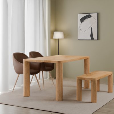 Roque Mango Wood Dining Table with Fluted Legs (Seats 6) ÉDITÉ