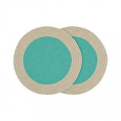 Set de table coton rond design  lot de 2 REMEMBER