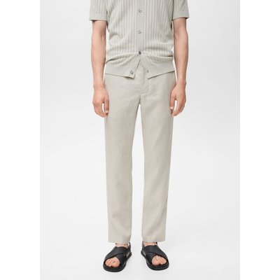 Pantalon 100 % lin slim fit MANGO MAN