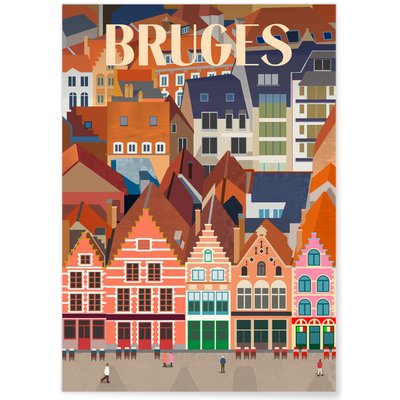 Affiche ville Bruges 2 L'AFFICHERIE