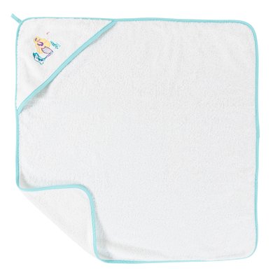 Cape de bain coton CALLIOPE CARRE BLANC