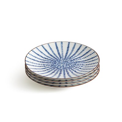 4er-Set Dessertteller Bowlia mit Strahlendekor LA REDOUTE INTERIEURS