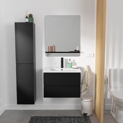 Meuble simple+robinet+miroir+colonne SORRENTO MOB IN