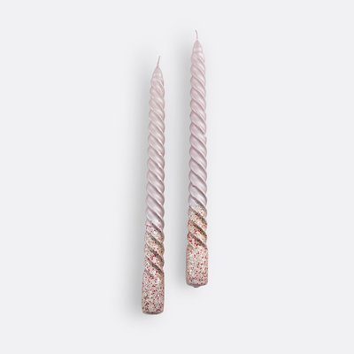 Lot de 2 bougies torsadées paillettes, Caspar LA REDOUTE INTERIEURS