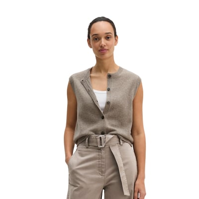 Cardigan sans manches regular en laine d'agneau moelleuse MARC O'POLO