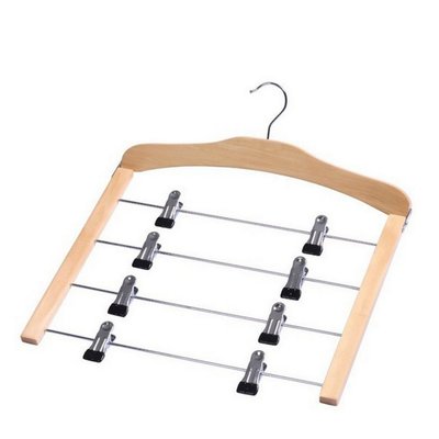 Cintre pour 4 pantalons jupes bois ZELLER PRESENT