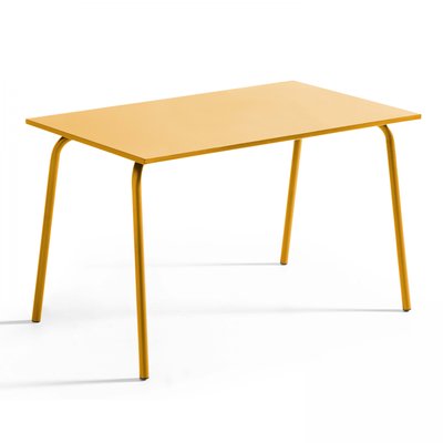 Table de jardin rectangle en métal, PALAVAS OVIALA