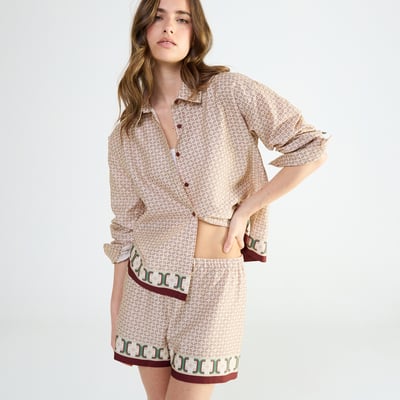 Pyjama col classique en satin FASCINANTE LAURENCE TAVERNIER