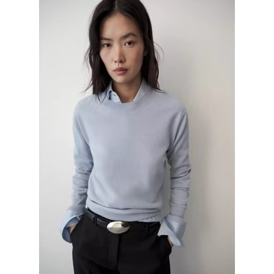 Pull-over 100 % laine col rond MANGO