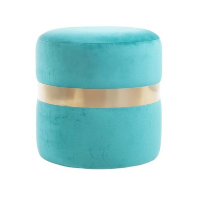 Pouf rond en velours Milo JARDINDECO