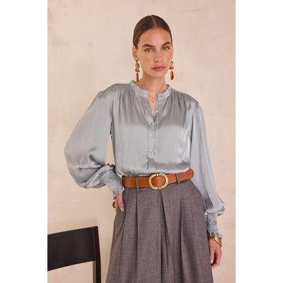 Blouse satinée à manches bouffantes DEESSE Maison 123